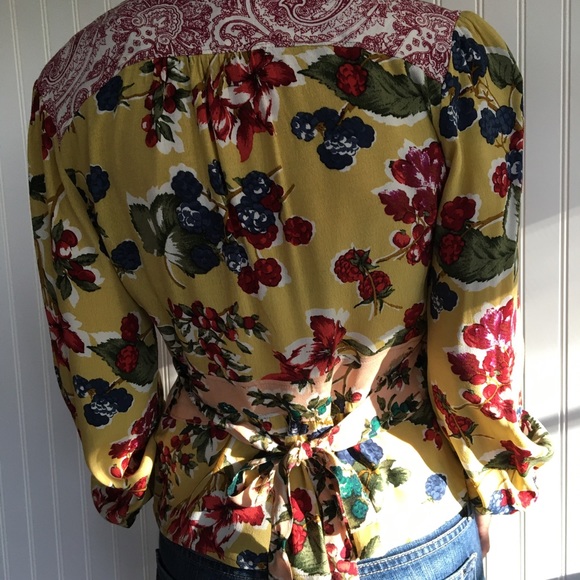 Anthropologie Meadow Rue multi-patterned top SIZE 0 HOST PICK 🎉🎉 - Picture 8 of 8